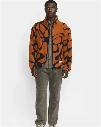 Revolution - Printed Teddy Jakke - Orange